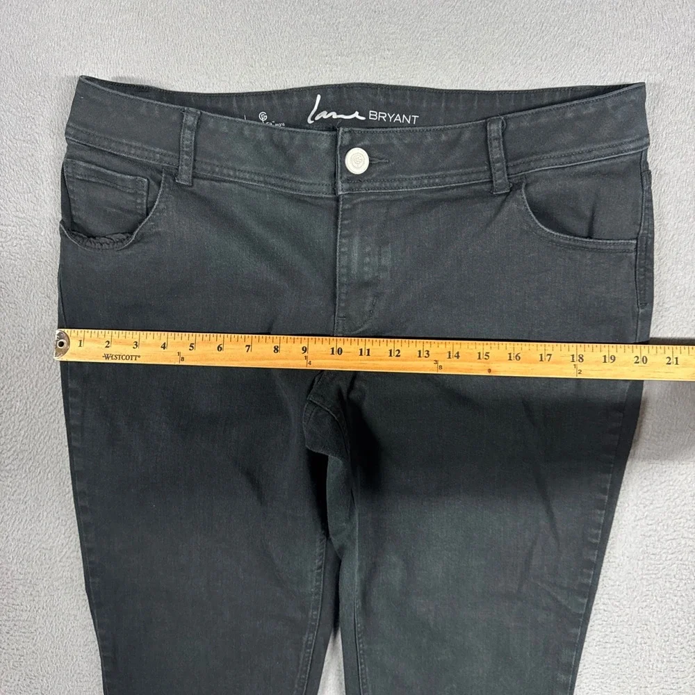 Lane Bryant Jeans Womens 18 Black Ankle Slim Stretch High Rise Stretch Denim